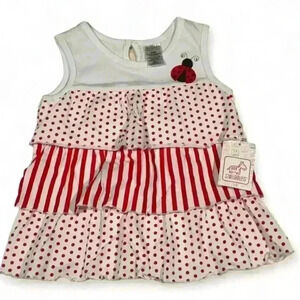 🌟5/$20🌟NWT- Swiggles Red/White Sleeveless Ladybug Dress-size 24 months